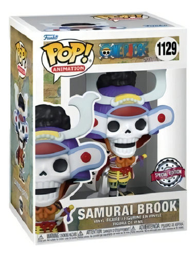 Boneco Funko Pop Samurai Brook One Piece Anime Mangá 1129