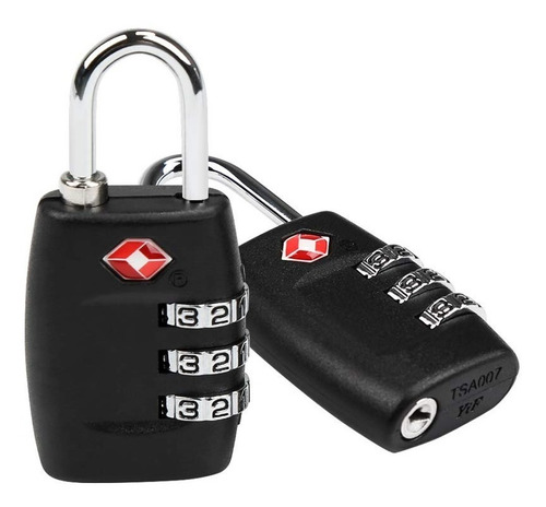 Pack 2 Candados Tsa Equipaje Seguridad Combinación 3 Dígitos