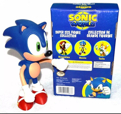 Sonic  Na Caixa Com 25 Cm Articulados 