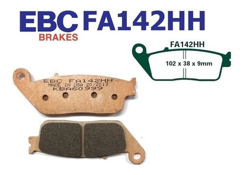 Imagem 2 de 2 de Kit Pastilha Freio Dianteiro Ebc Honda Cb650 Cb 650 Cbr650 F