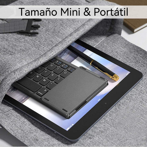 Teclado Inalambrico Plegable Bluetooth Con Touchpad Portátil