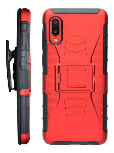Imagen 4 de 10 de Funda Uso Rudo 3 En 1 Colores Moss Para Samsung A02 M02