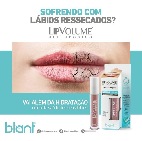 Lip Volume Hialuronico Brilho Gloss Nude 4 Ml Blant