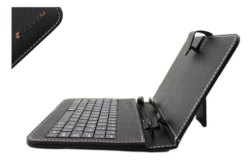 Sanoxy Estuche Teclado Usb Cuero Pu Con Cable / Soporte Cubi