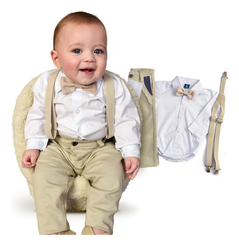 Kit Completo Roupa Masculina Infantil Bebê - Recém - Nascido