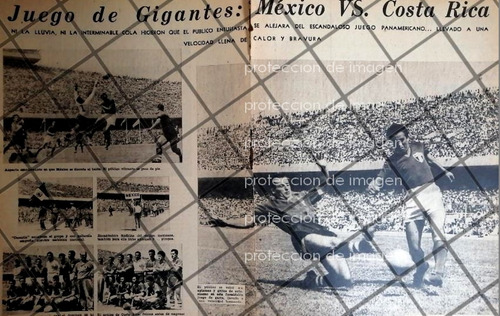 Afiche Antiguo Mexico Vs Costa Rica Copa Panamericana 1956