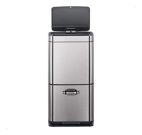 Lixeira Inteligente Dupla Com Sensor De Presença Inox 35+25l