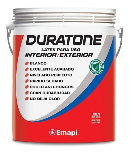 Pintura Latex Interior Exterior Emapi 20 Litros Duratone