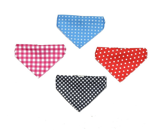 Pack X3 Bandana Collar Pañoleta Ajustable Para Perros 