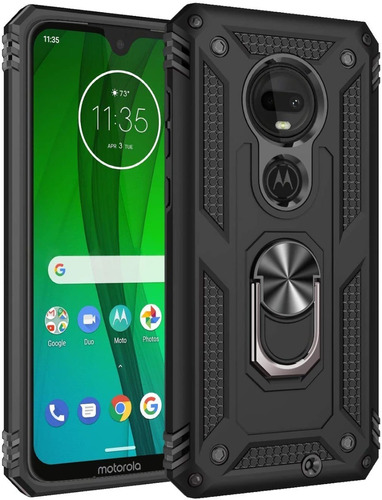 Funda Uso Rudo Para Moto  G7 Plus + Cristal Templado