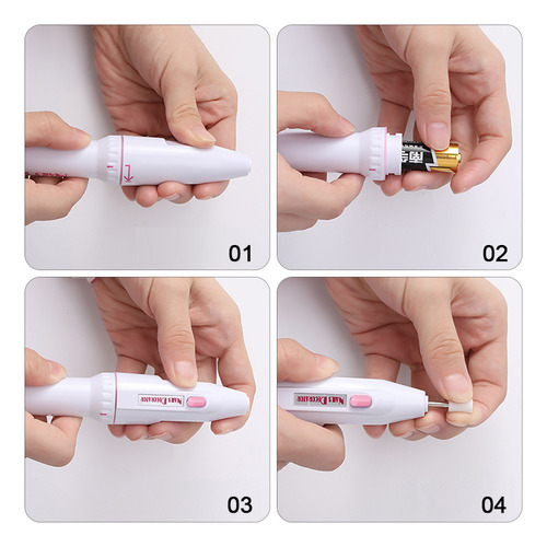 Lixa Unhas Elétrica Multiuso Profissional Mão E Pé Premium Cor Branco