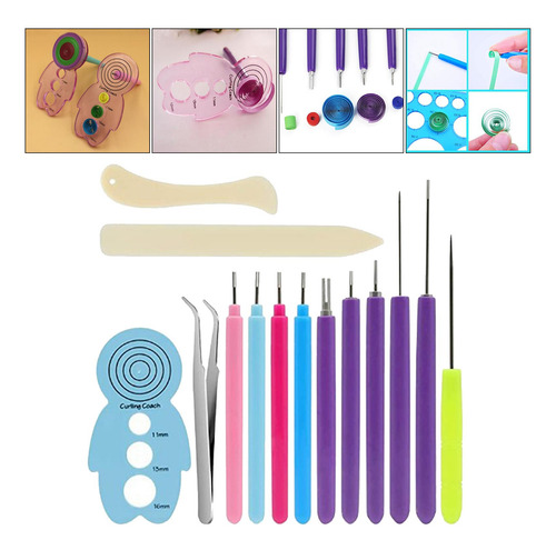 Papel Quilling Kits Caneta Entalhada Entalhado 14 Peças