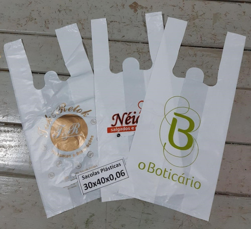 Imagem 5 de 5 de Sacolas Plásticas Personalizadas 90x100 1cor 1lado 150 Unids