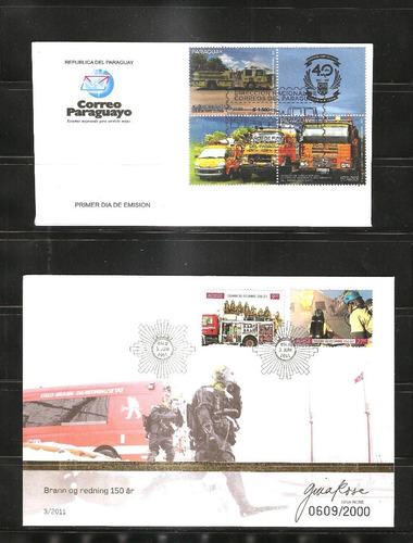 Imagem 2 de 6 de # Mcn # Lote Temático 1999/18 - Bombeiros - X14 Fdc's Novos