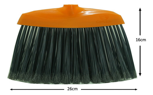 Imagem 3 de 5 de Vassoura Condor Multiuso Limpa Piso Nylon Sem Cabo Kit C/2