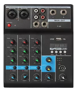 Professional 4 Channel Audio Mixer Sound Board Console Syste