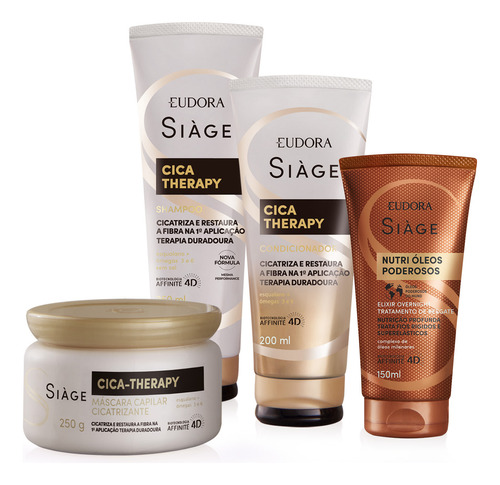 Combo Siàge Cica-therapy E Nutri Óleos Poderosos Overnight (