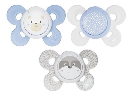 Imagen 4 de 7 de Chicco Chupones Physioforma Comfort Azul 0-6m 2 Pzas