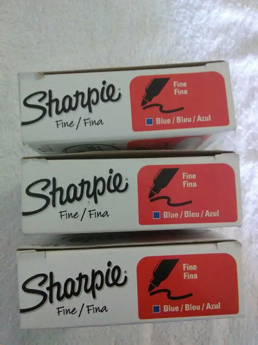 Marcador Sharpie Punta Fina - Disponible Solo Azul