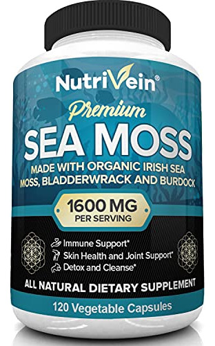 Nutrivein Organic Sea Moss 1600 Mg Mas Vejiga Y Bardana - 12