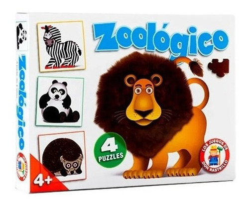 Zoologico Puzzle X 4 Don Rastrillo Infantil Didactico