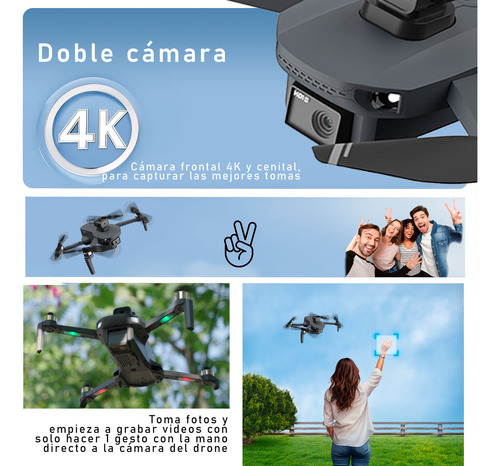 Drone Vak W7 Gps Wifi Control Con Pantalla Cámara