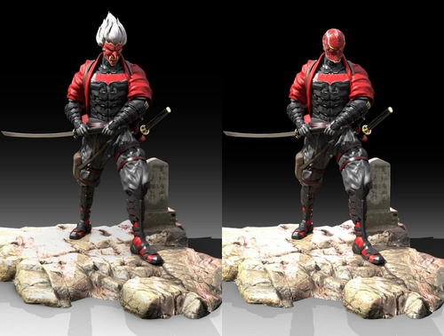 Dc Red Hood Samurai V1-2 Ni Archivos Stl Para Impresión 3d