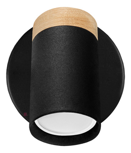 Aplique De Pared Dolby 1 Luz Led Dirigible Diseño Buena Luz Estructura Negro