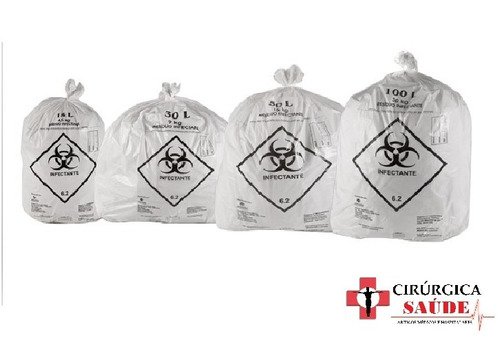 Imagem 1 de 1 de Saco De Lixo Hospitalar Infectante - 50 Litros - 300unidades