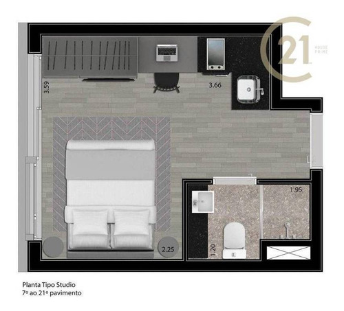 Imagem 20 de 25 de Apartamento Com 1 Dormitório Studio À Venda, 25 M² Por R$ 390.000 - Perdizes - São Paulo/sp - Ap24145