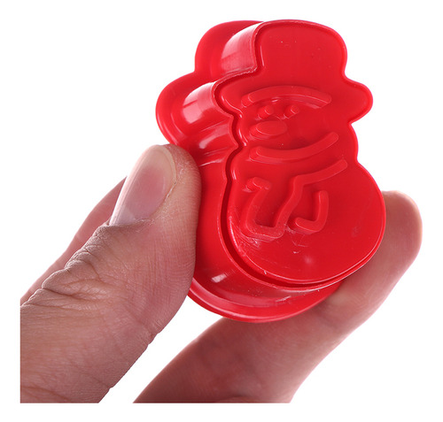 Juego De 4 Moldes Para Galletas Navideñas, Corte Con Émbolo