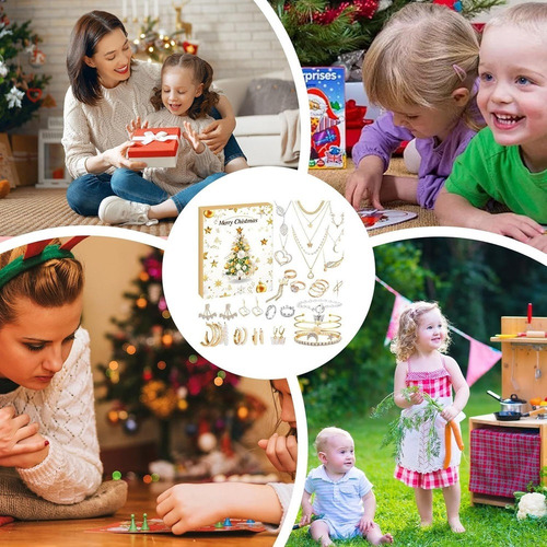 Navidad Adornos, Joyero De Navidad Con 24 Compartimentos