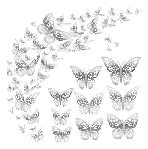 Nelotaor 36 Piezas De Decoración De Pared De Mariposas, 3 Es