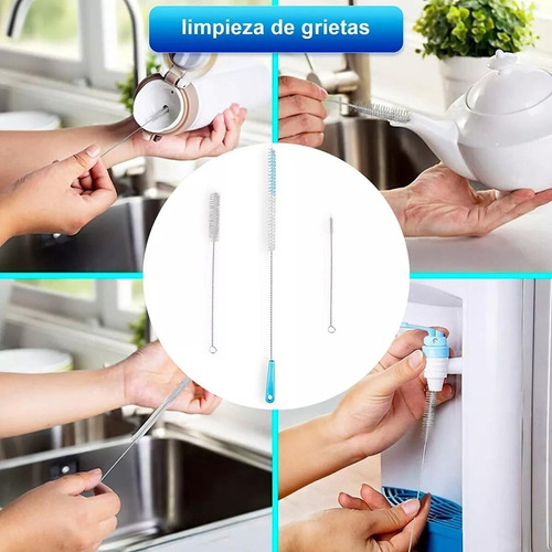 Mz Set De 8 Cepillos De Limpieza Botellas Termos Botes