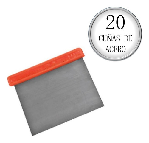 20 Cuñas De Acero Medianas 6.5 X 10 Cm Sin Mango Weston
