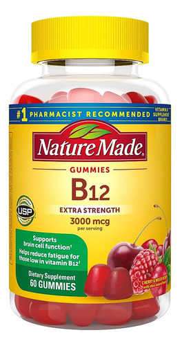 Nature Made Extra Strength Vitamin B12 Gummies, 3000 Mcg Por