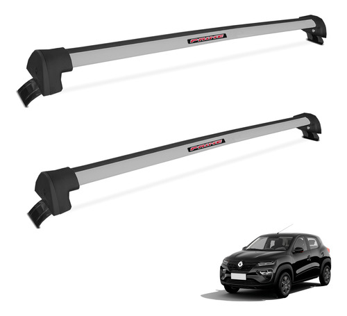 Rack De Teto Travessa Kwid 2024 2025 2026 Alumínio Prata