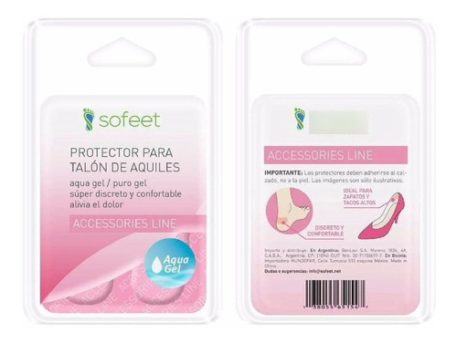 Protector Talon De Aquiles Gel Calzado Zapatos Sofeet Olivos