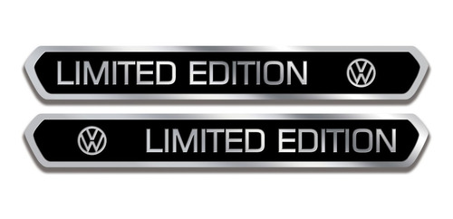 Par Emblema Badge Em Metal Volkswagen Limited Edition 