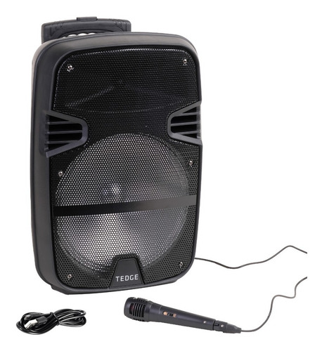 Parlante Karaoke Portátil 8w Bluetooth Micrófono 12 Pulgadas Color Negro