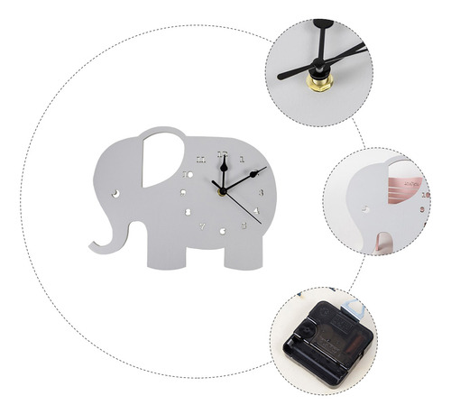 Reloj De Pared Mudo, Reloj De Decoración De Pared Con Dibujo
