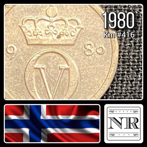 Noruega - 10 Ore - Año 1980 - Km #416 - Monograma Coronado