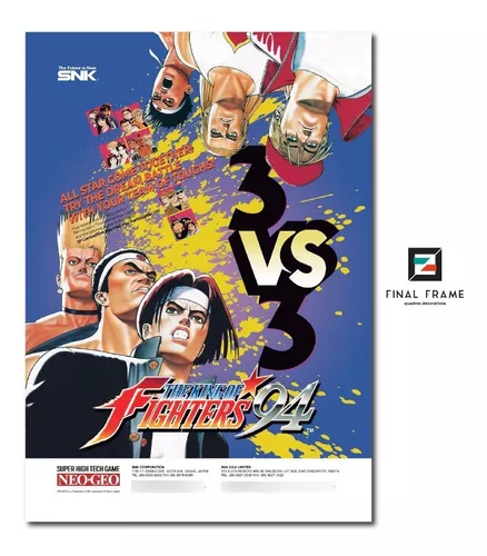 Quadro The King Of Fighters 97 Pôster Arcade - 33 X 45 Cm