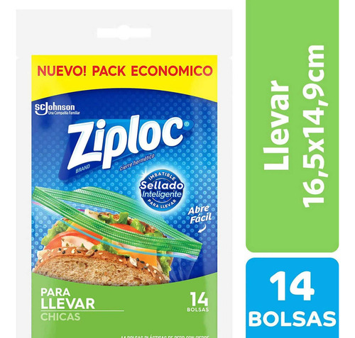 Bolsas Ziploc Para Llevar Chicas X 3 Paquetes