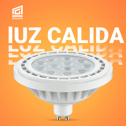 Lampara Dicro Led Ar111 Gu10 Pack X4 Luz Calida Fria 15w Luz Blanco Cálida