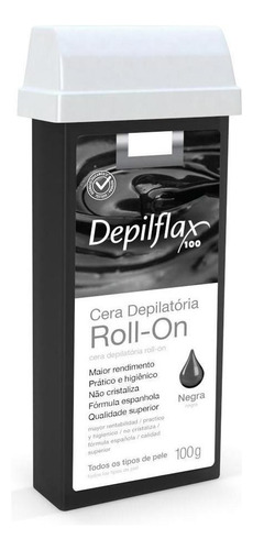 Cera depilflax Black Roll-on Depilflax, 100 g