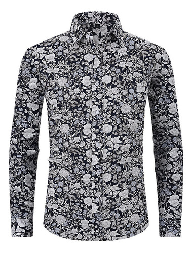 Camisas Elásticas Estampadas Para Hombre, Talla Estadouniden