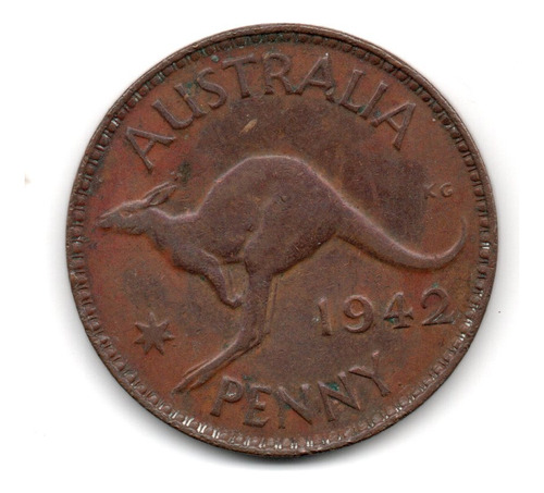 Australia Moneda 1 Penny Año 1942 Km#36