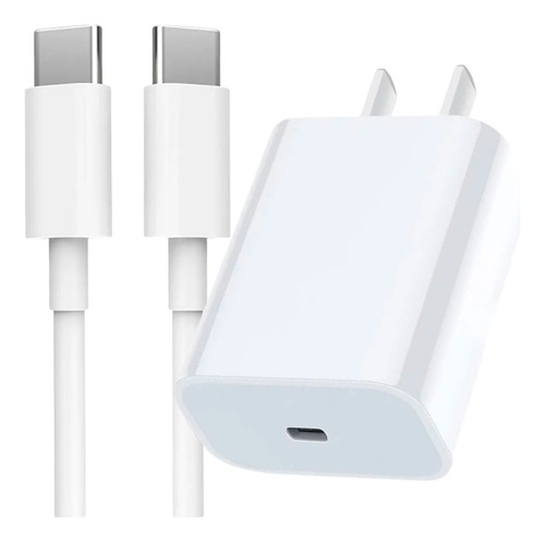 Kit Cubo 20w Tipo-c Carga Rápida + Cable Tipo C A Tipo C