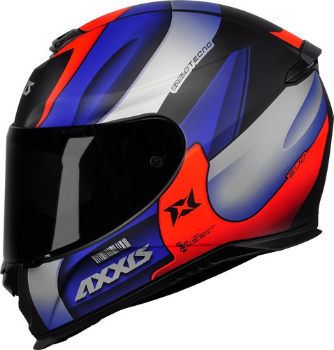 Capacete Axxis Eagle Tecno Matt Gloss Moto Motoqueiro Cor Vermelho Tamanho do capacete 56 (P)
